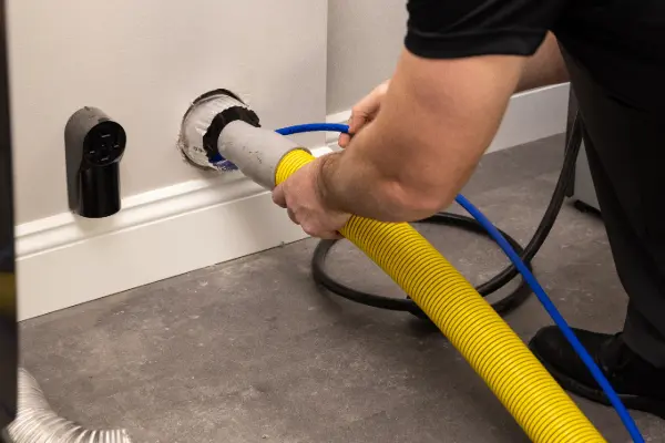 Professional dryer vent cleaning service to remove lint buildup, improve airflow, and prevent fire hazards