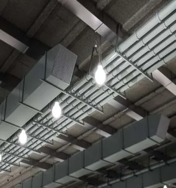 Condo HVAC duct system with modern ventilation pipes, ensuring clean indoor air and efficient airflow for residential comfort.