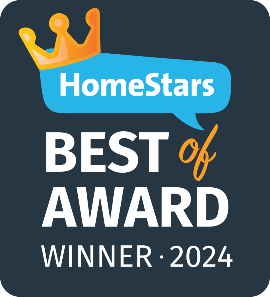 HomeStars Best of Award 2024 badge, recognizing Everest Duct Cleaning for outstanding service and customer satisfaction.