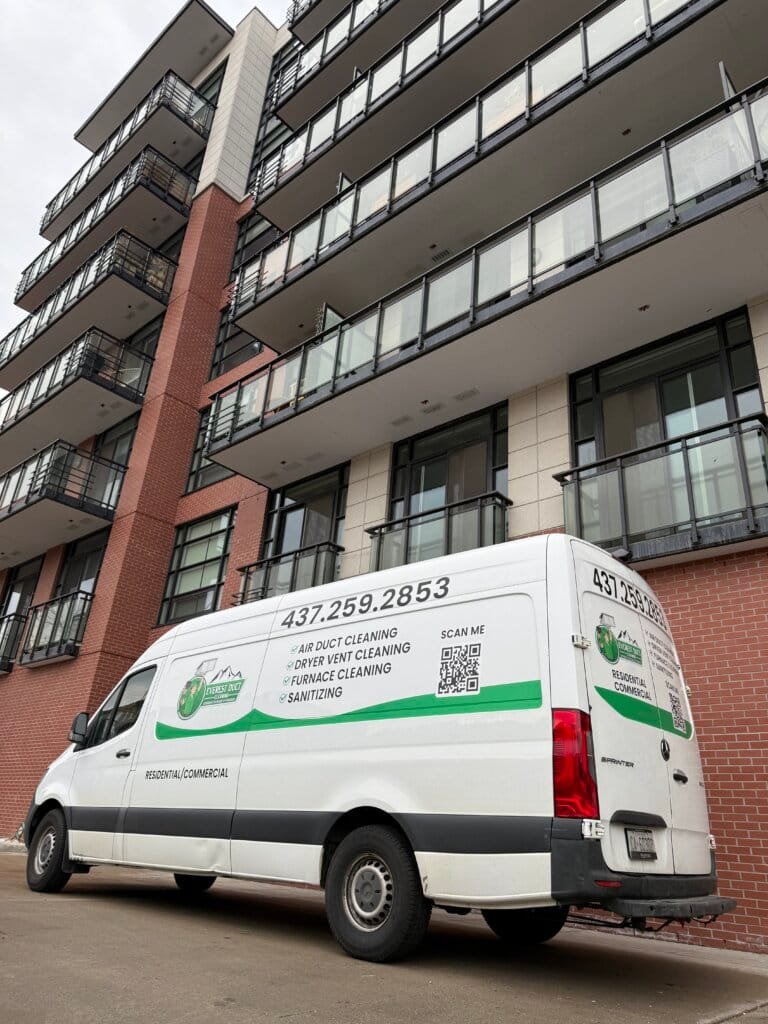 Everest Duct Van Parked infront of the Condo.