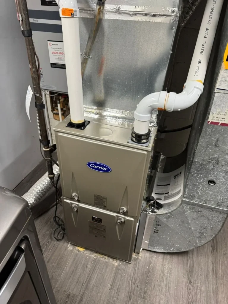 Furnace installation by everest duct cleaning and Heating Inc. in toronto