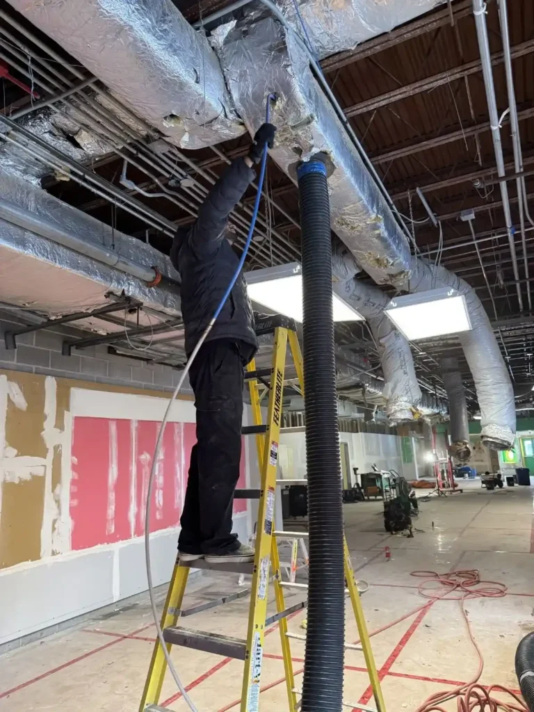 Professional dryer vent cleaning service to prevent fire hazards and improve appliance efficiency.